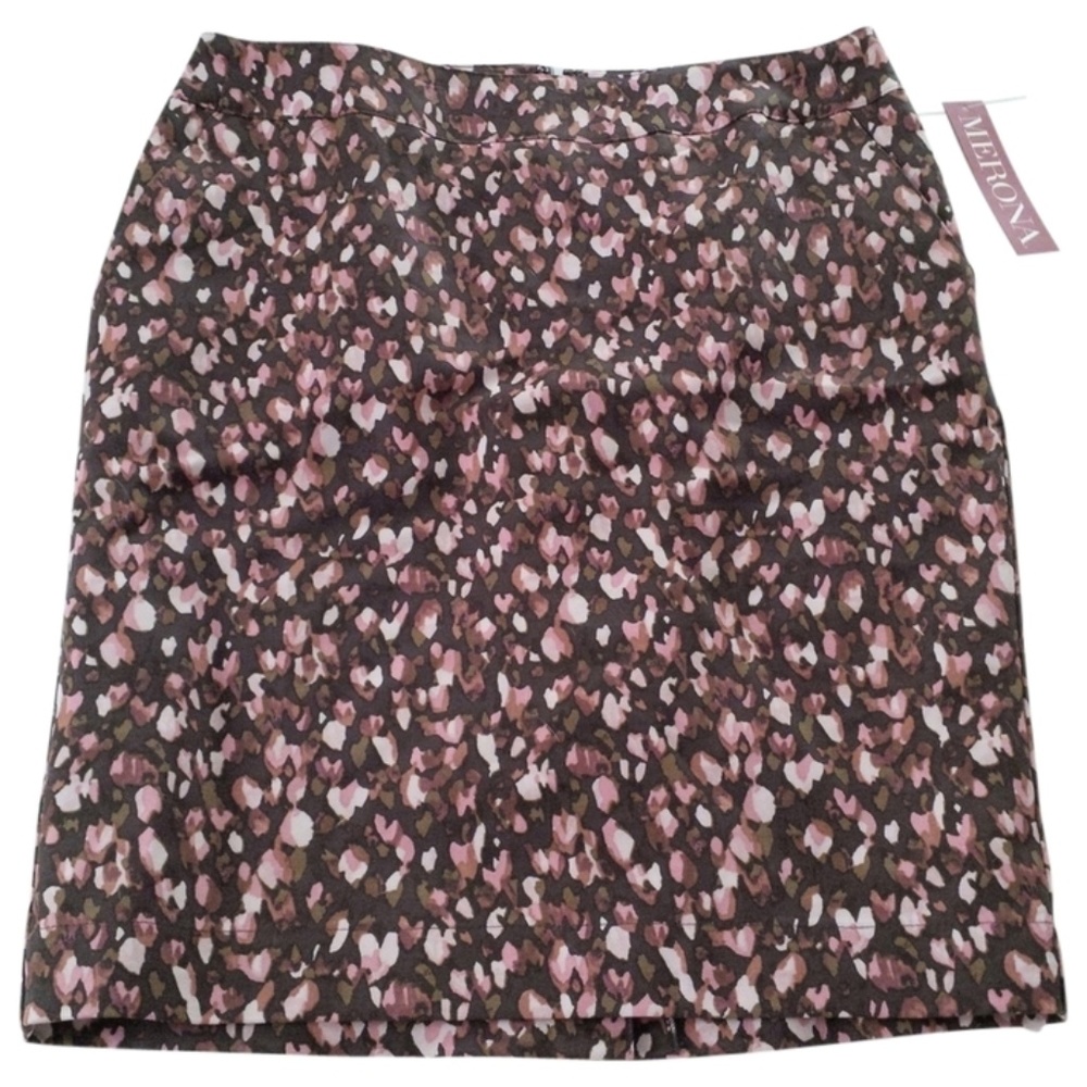NWT Cotton/Spandex Skirt ~tan/brown/pink